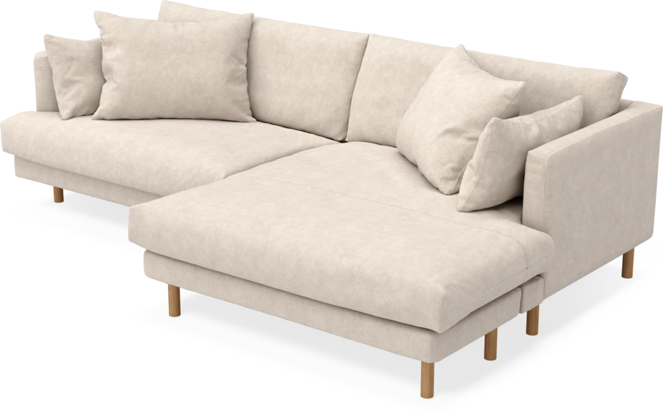 Harper - 4-sits med schäslong XL höger - Vit