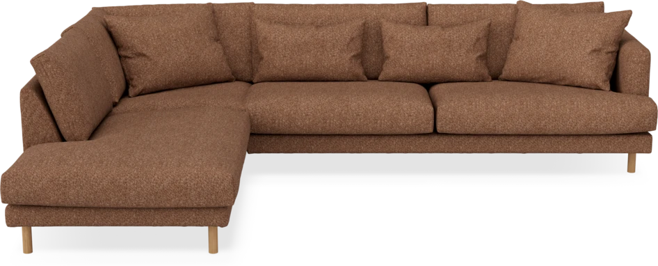 Harper - 3-sits soffa med divan vänster - Orange