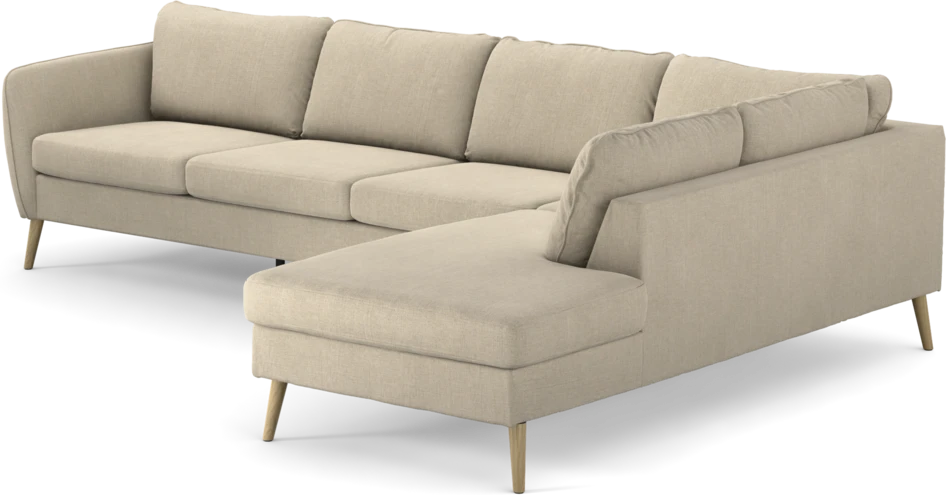 County - 3-sits soffa med divan höger - Beige