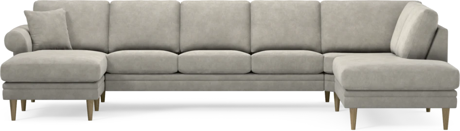 Eden - 3-sits soffa med schäslong vänster och divan höger - Grå