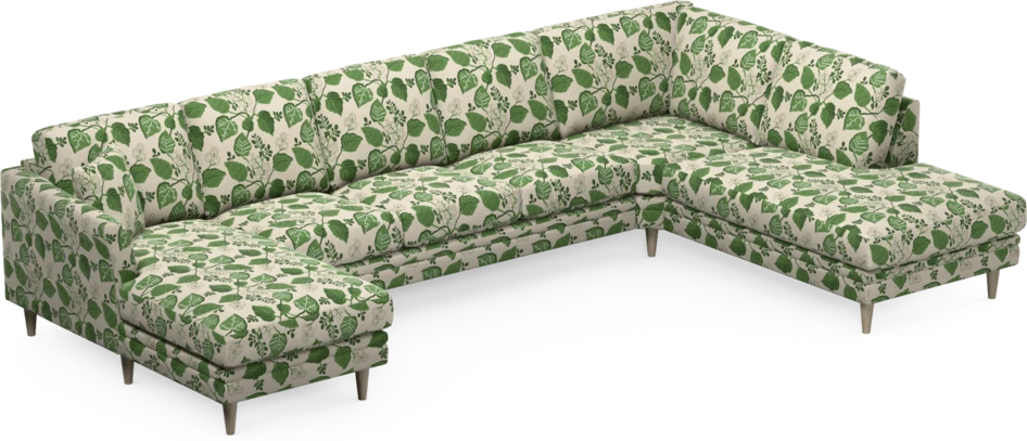 Eden - 3-sits soffa med schäslong vänster och divan höger - Flerfärgad