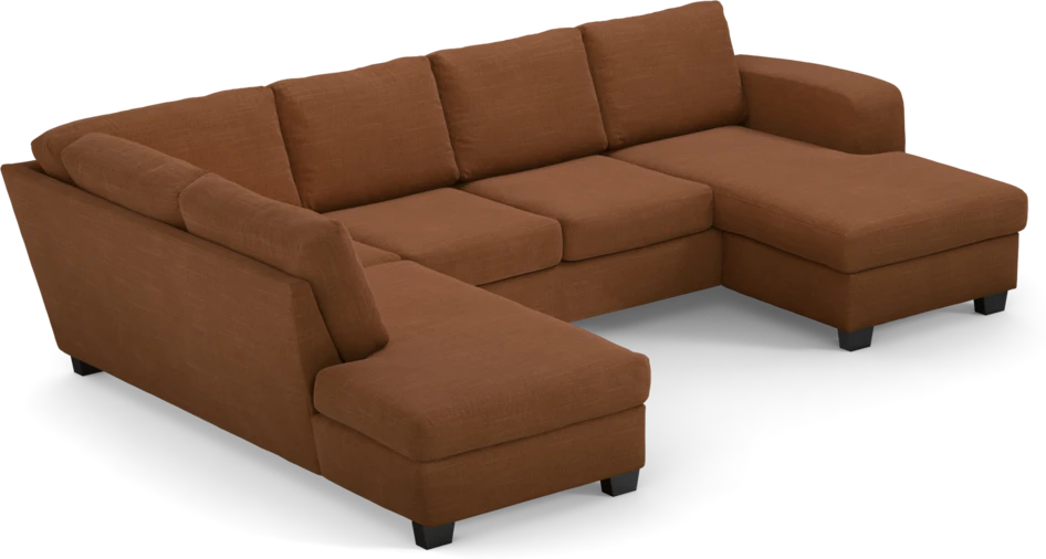 Friday - 3-sits soffa med divan vänster och schäslong höger - Orange