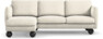 Madison Lux - 2-sits soffa med schäslong vänster - Vit