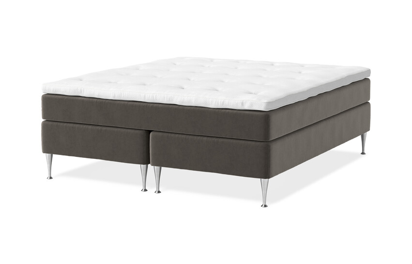 Sense Delux - Kontinentalsäng, dubbelsäng med bäddmadrass Sleep Delux vit - Brun