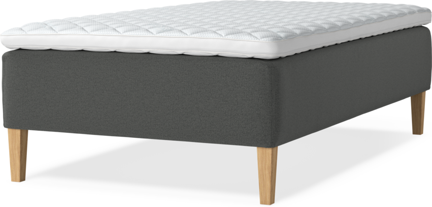 Delux Dream - Ramsäng, enkelsäng med bäddmadrass - Grå