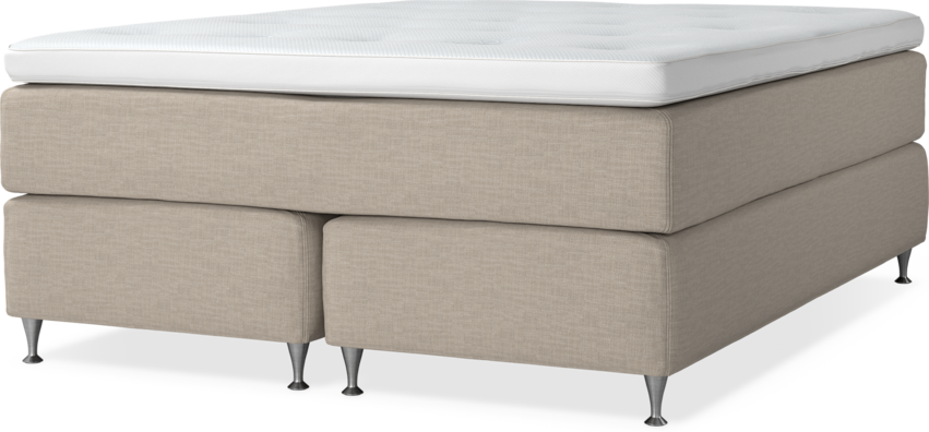 Delux Exclusive - Kontinentalsäng, dubbelsäng med bäddmadrass - Beige