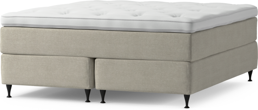 Delux Dream - Kontinentalsäng, dubbelsäng med bäddmadrass och sängben - Beige