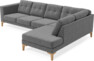 Rio - 3-sits soffa med divan höger - Grå
