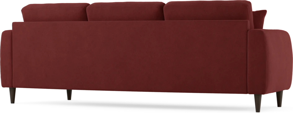 Eden - 3-sits soffa svängd - Röd