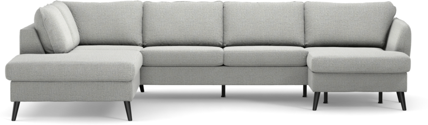 County - 3-sits soffa med divan vänster och schäslong höger - Grå