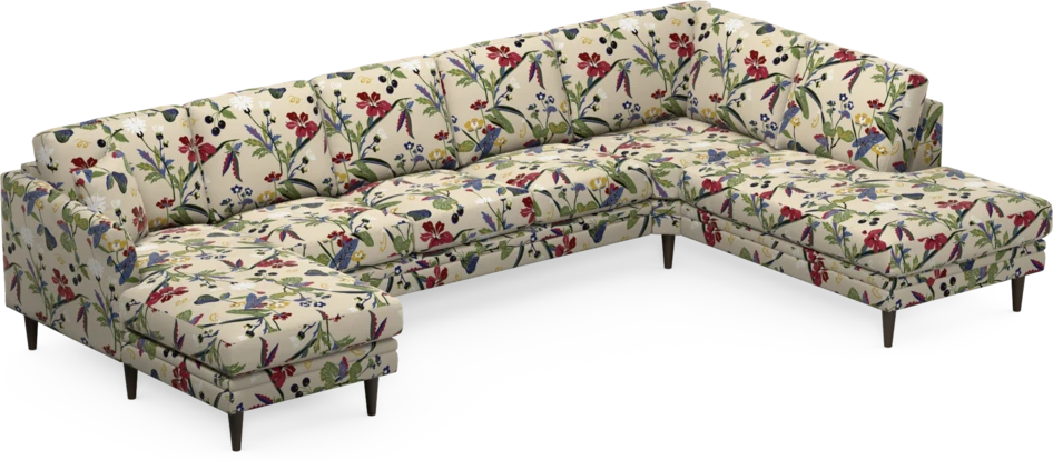 Eden - 3-sits soffa med schäslong vänster och divan höger - Flerfärgad