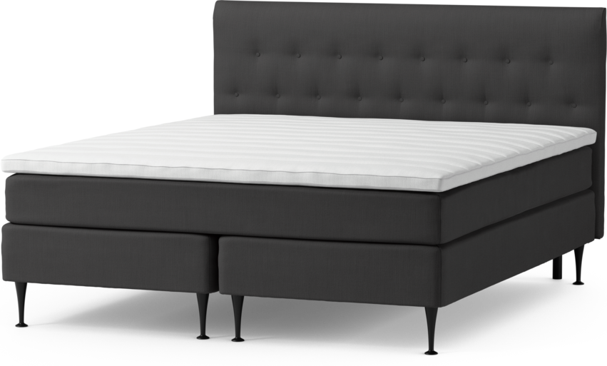 Roma Family - Kontinentalsäng, dubbelsäng med bäddmadrass och sänggavel låg pikerad, B 160-180