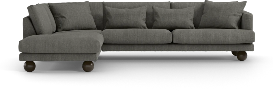 Harper - 3-sits soffa med divan vänster - Grå