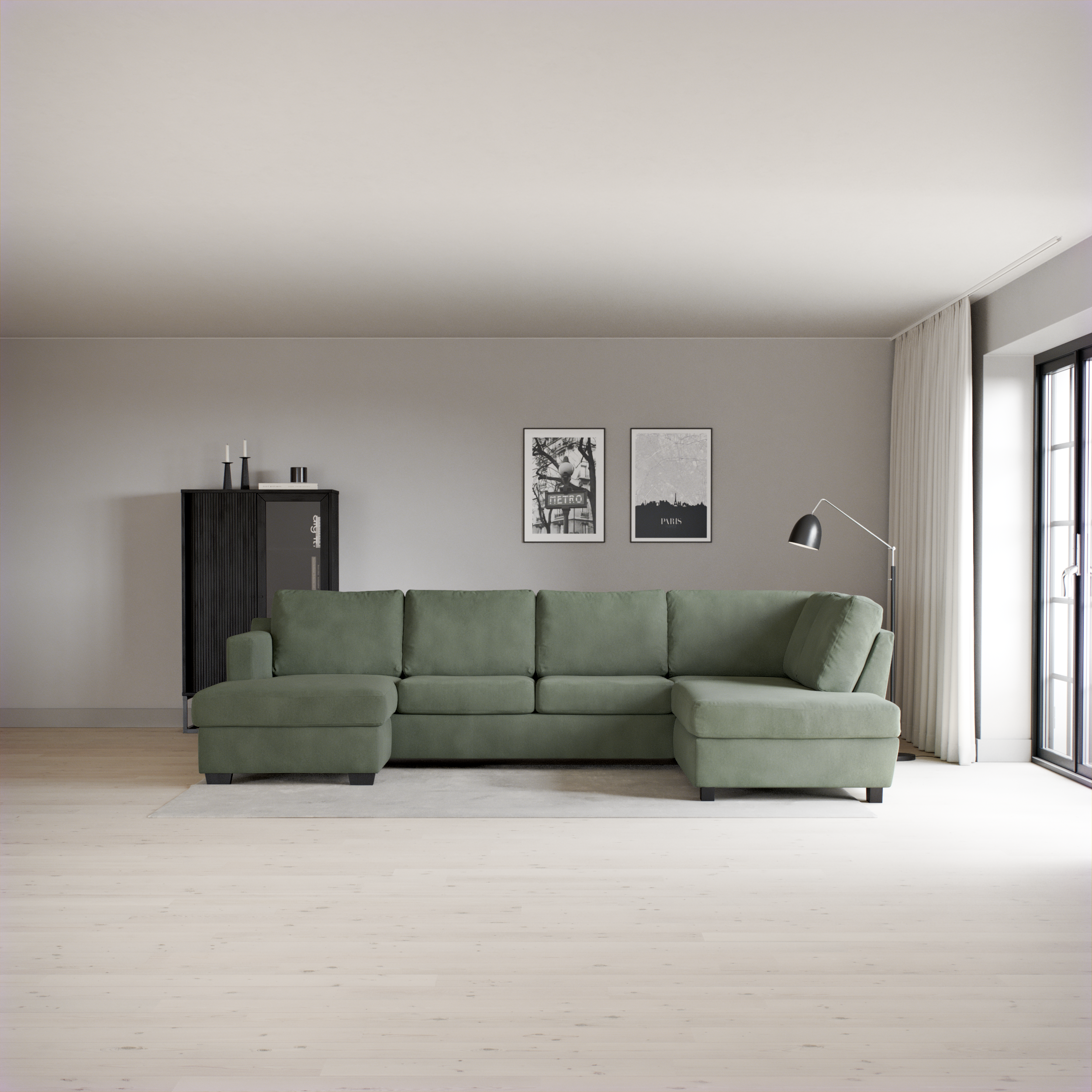 Friday - 3-sits soffa med schäslong vänster och divan höger - inspiration