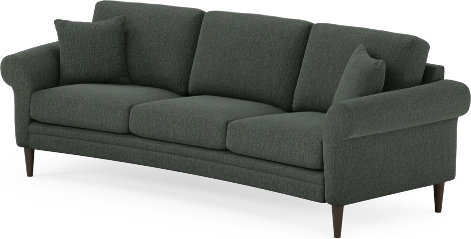 Eden - 3-sits soffa svängd - Grön