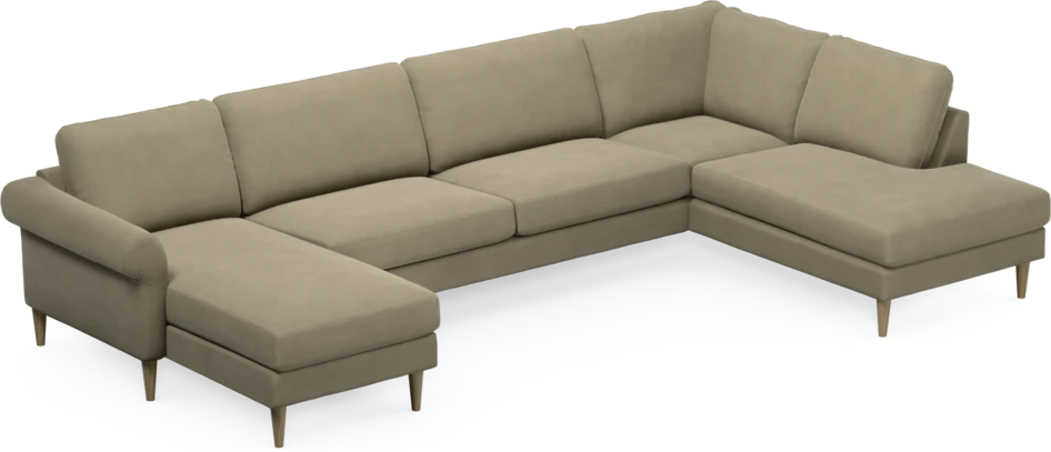Bridge - 3-sits soffa med schäslong vänster och divan höger - Beige