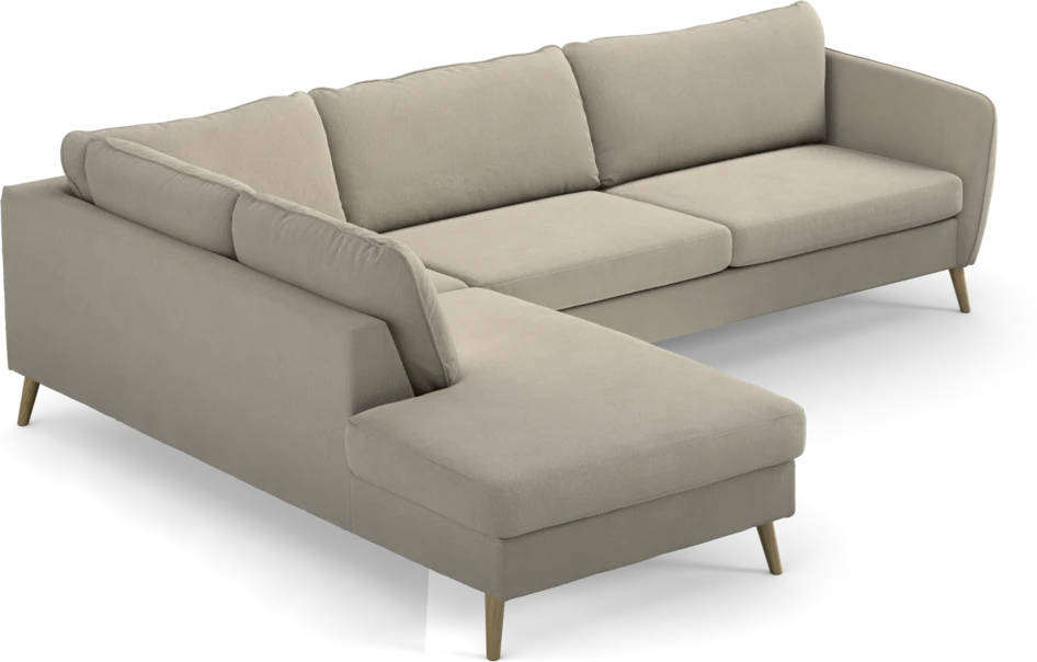 County - 2,5-sits soffa med divan vänster - Grå