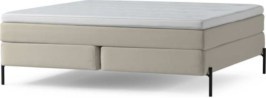 Delux Sense - Kontinentalsäng, dubbelsäng med bäddmadrass och sängben