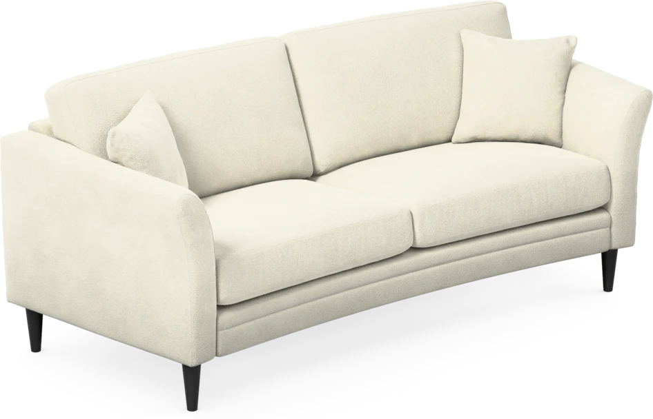 Eden - 2,5-sits soffa svängd - Vit