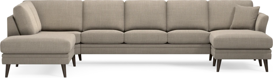 Eden - 3-sits soffa med divan vänster och schäslong höger - Beige