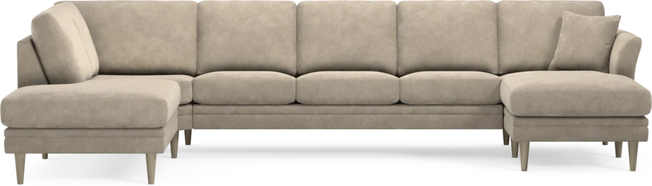 Eden - 3-sits soffa med divan vänster och schäslong höger - Beige