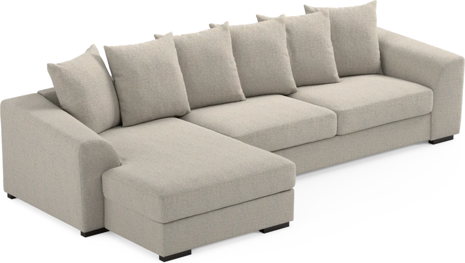 Town - 3-sits soffa med schäslong vänster - Beige