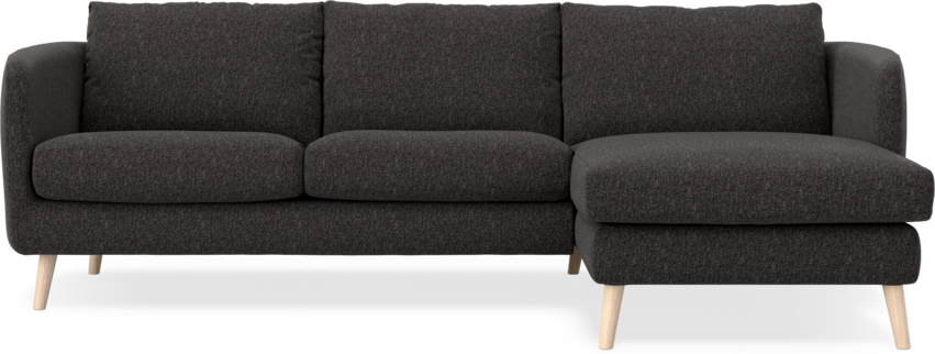 Madison Lux - 2-sits soffa med schäslong höger - Svart