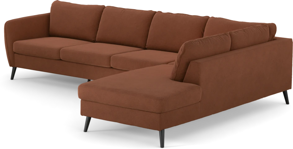 County - 3-sits soffa med divan höger - Orange