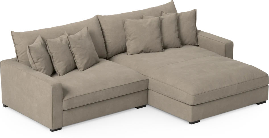Rossi - 2-sits soffa med schäslong XL höger - Beige
