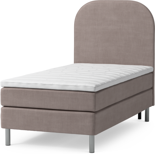 Roma Family - Kontinentalsäng, enkelsäng med bäddmadrass och sänggavel slät, B 105-140