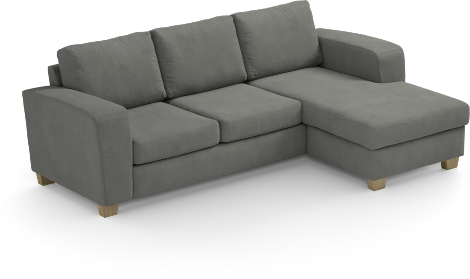 Friday - 3-sits soffa med schäslong höger - Grå