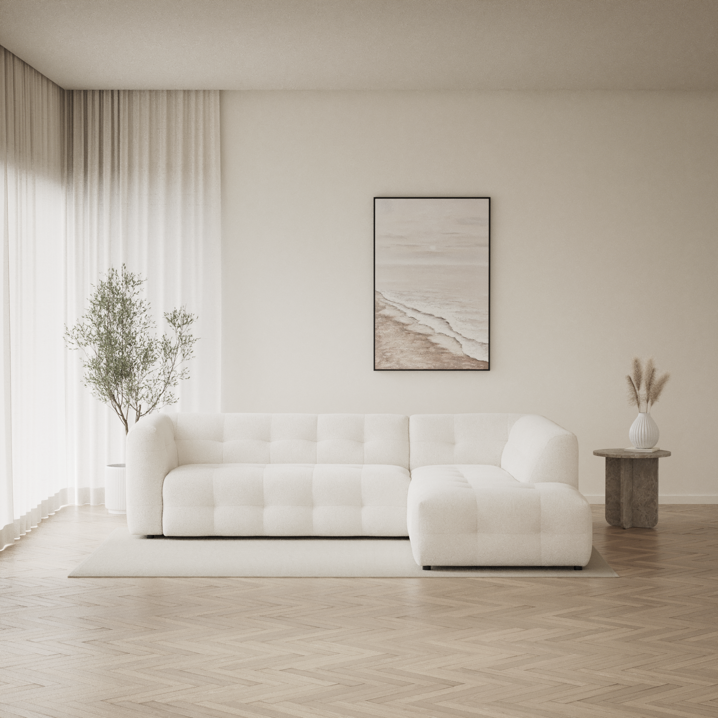 Bella, 3-sits soffa med divan höger