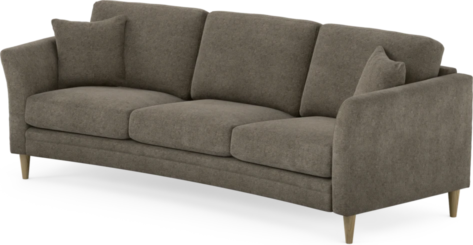 Eden - 3-sits soffa svängd - Brun
