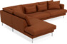 Harper - 3-sits soffa med divan vänster - Orange