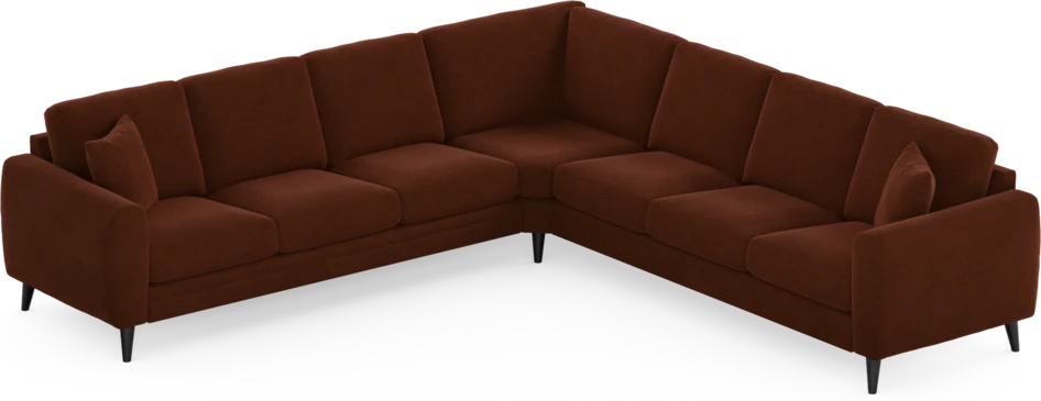 Eden - Hörnsoffa, 3+3-sits - Orange