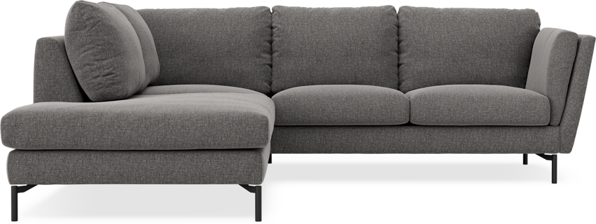 Madison - 2-sits soffa med divan vänster - Brun