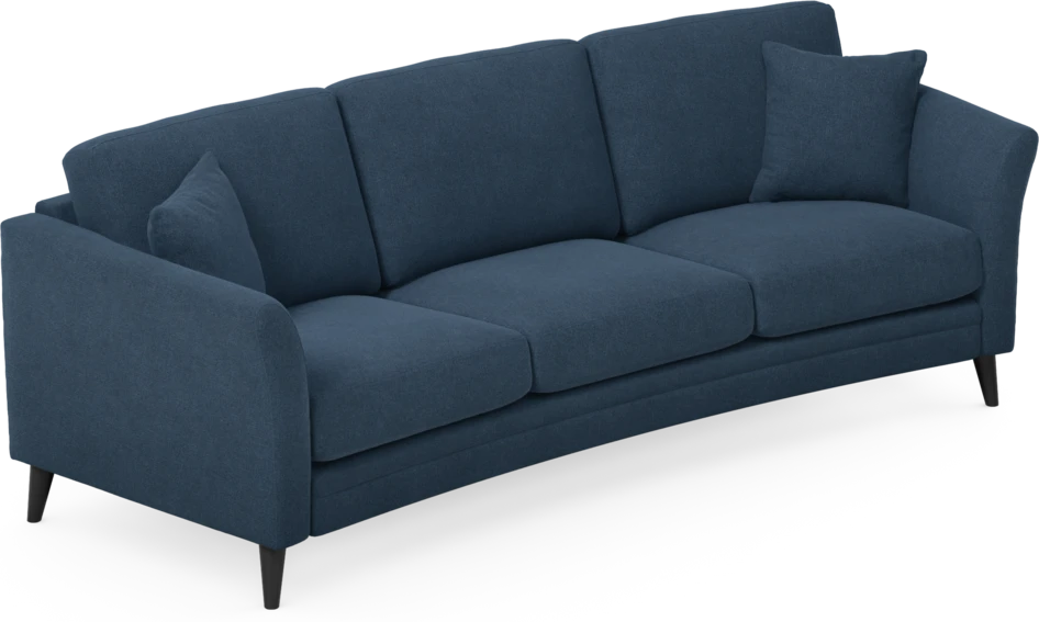 Eden - 3-sits soffa svängd - Blå