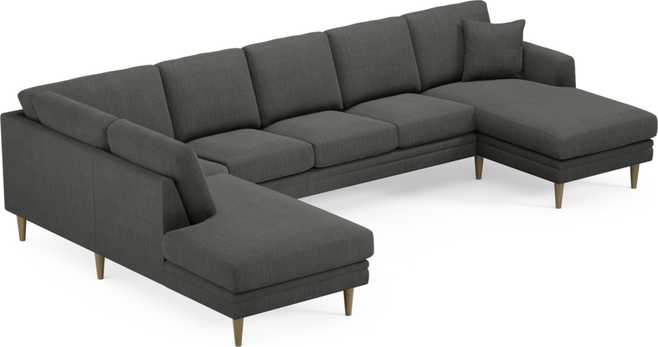 Eden - 3-sits soffa med divan vänster och schäslong höger - Grå