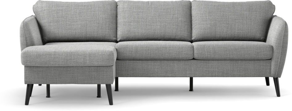 County - 3-sits soffa med flyttbar schäslong - Grå