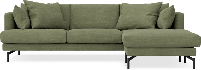 Harper - 4-sits med schäslong höger  - Grön