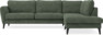 Bridge - 3-sits soffa med divan höger - Grön