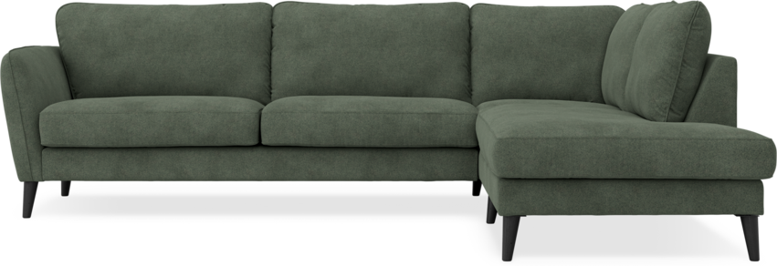 Bridge - 3-sits soffa med divan höger - Grön