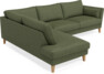 Winston - 3-sits soffa med divan vänster - Grön