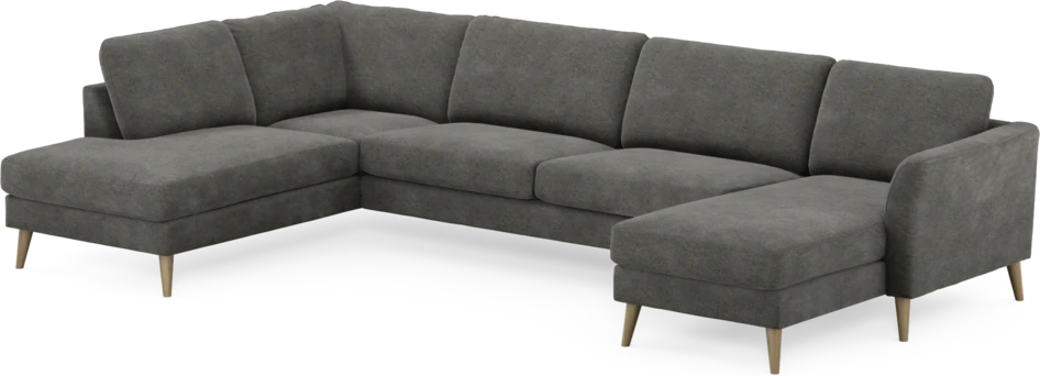 Bridge - 3-sits soffa med divan vänster och schäslong höger - Grå