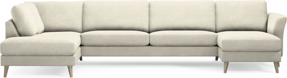 Bridge - 3-sits soffa med divan vänster och schäslong höger - Vit