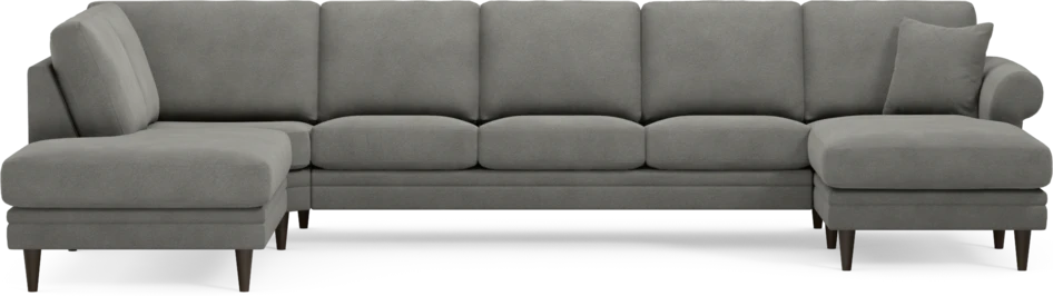 Eden - 3-sits soffa med divan vänster och schäslong höger - Grå
