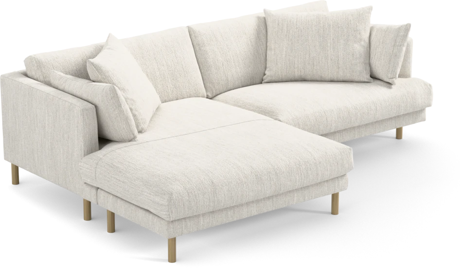 Harper - 4-sits med schäslong XL vänster - Vit