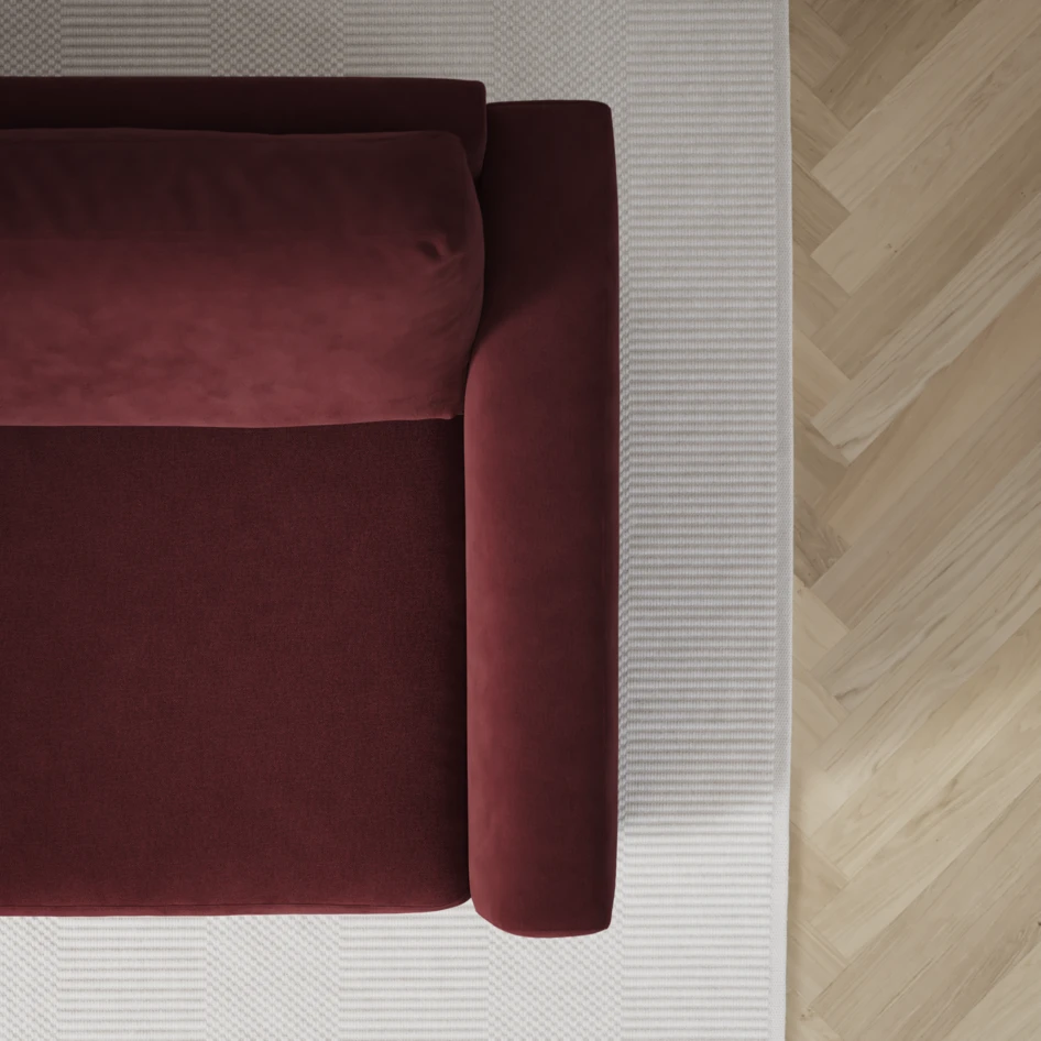 Friday - Hörnsoffa, 1,5+2,5-sits - Rosa