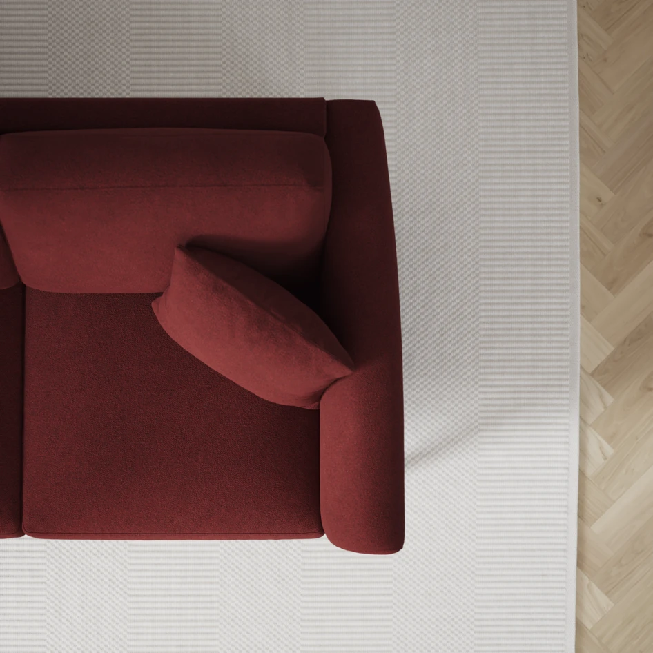 Eden - 3-sits soffa - Röd
