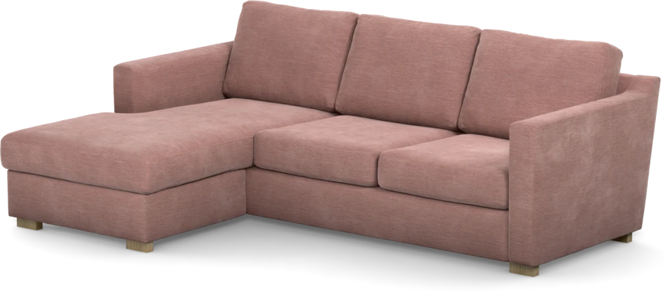 Friday - 3-sits soffa med schäslong vänster - Rosa